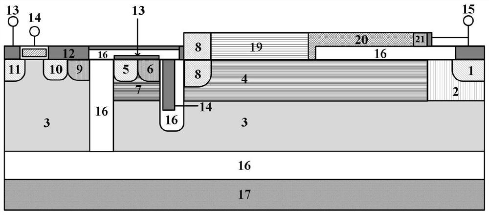 Integrated self-biased pMOS low turn-off loss SJ-LIGBT device