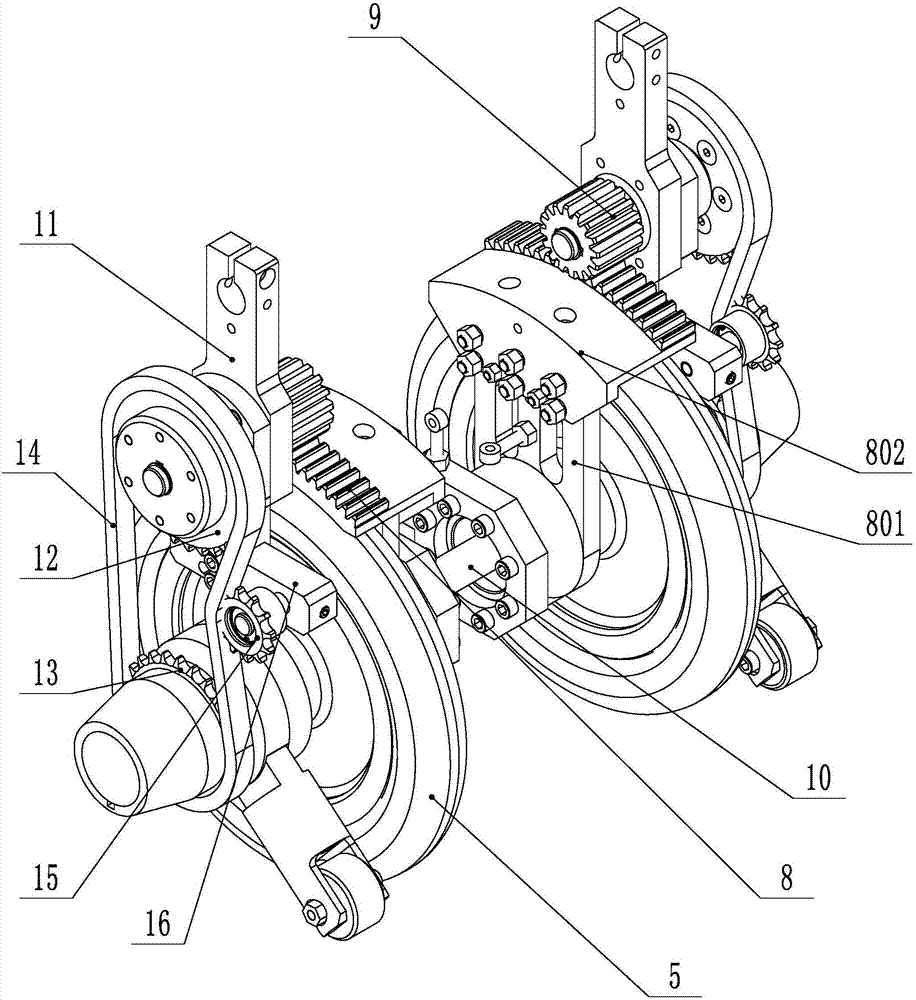 Hand-rocking bicycle provided with high-low gears speed regulation transmission mechanism