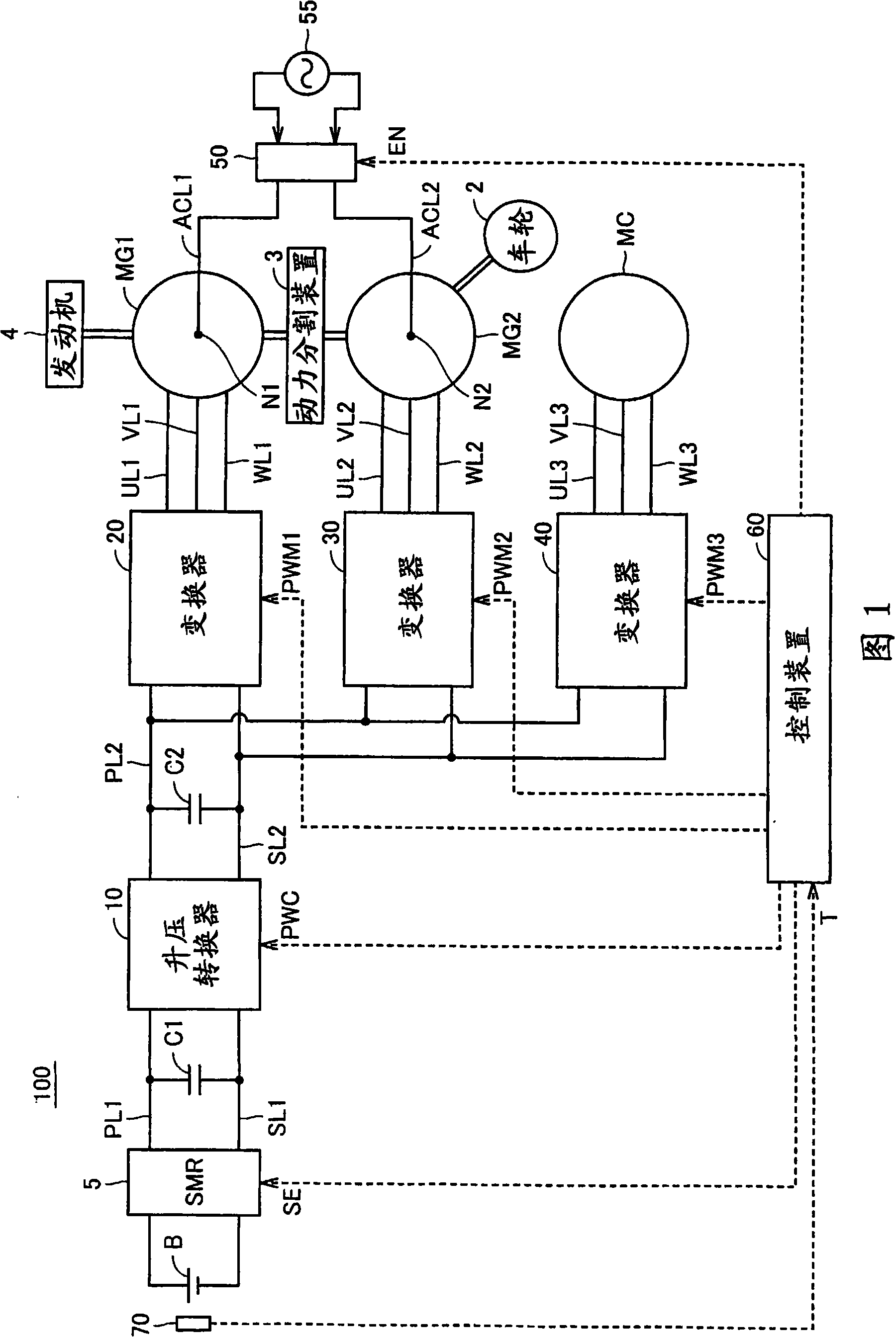 Charging device, motor-driven vehicle, and charging system
