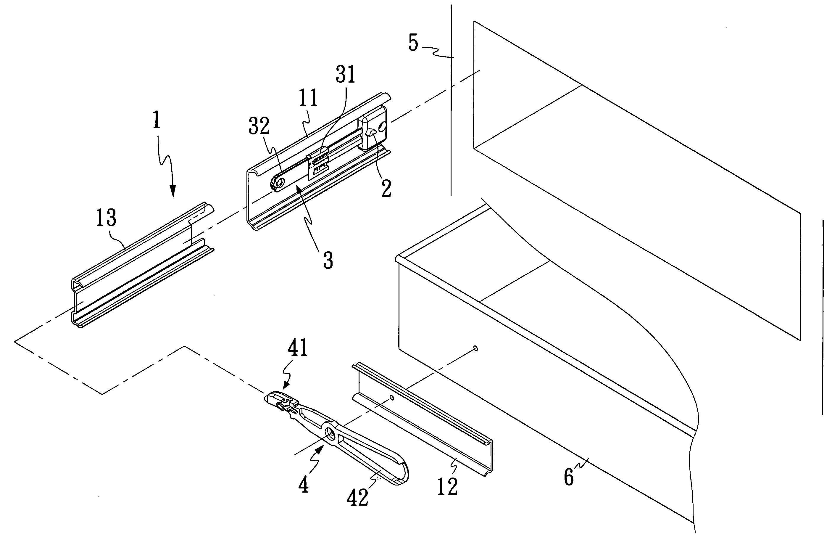 Locking device of sliding drawer