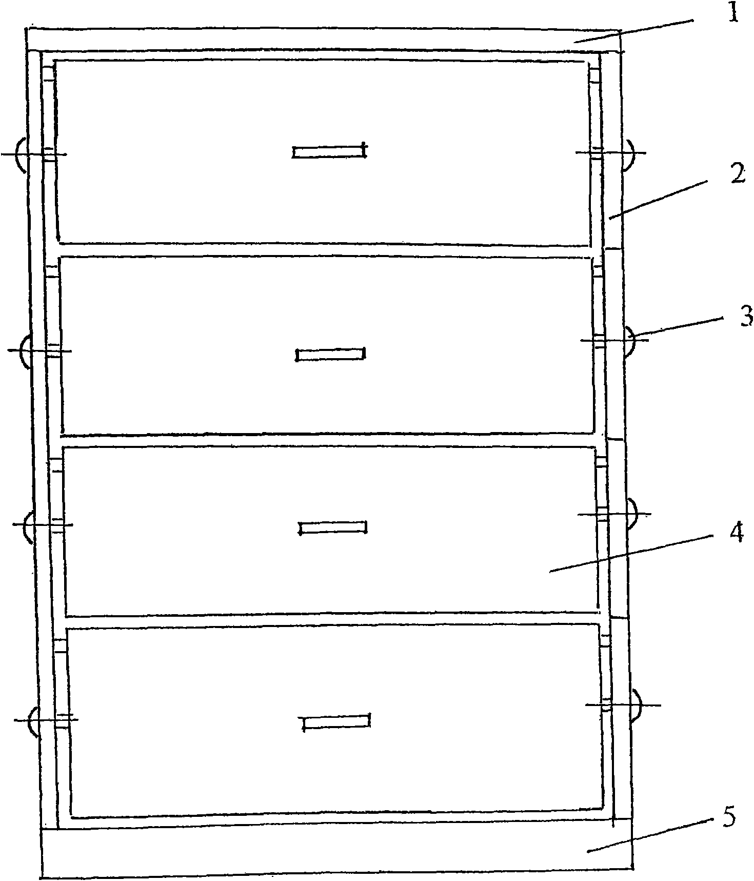 Thin shoe cabinet without rear plate