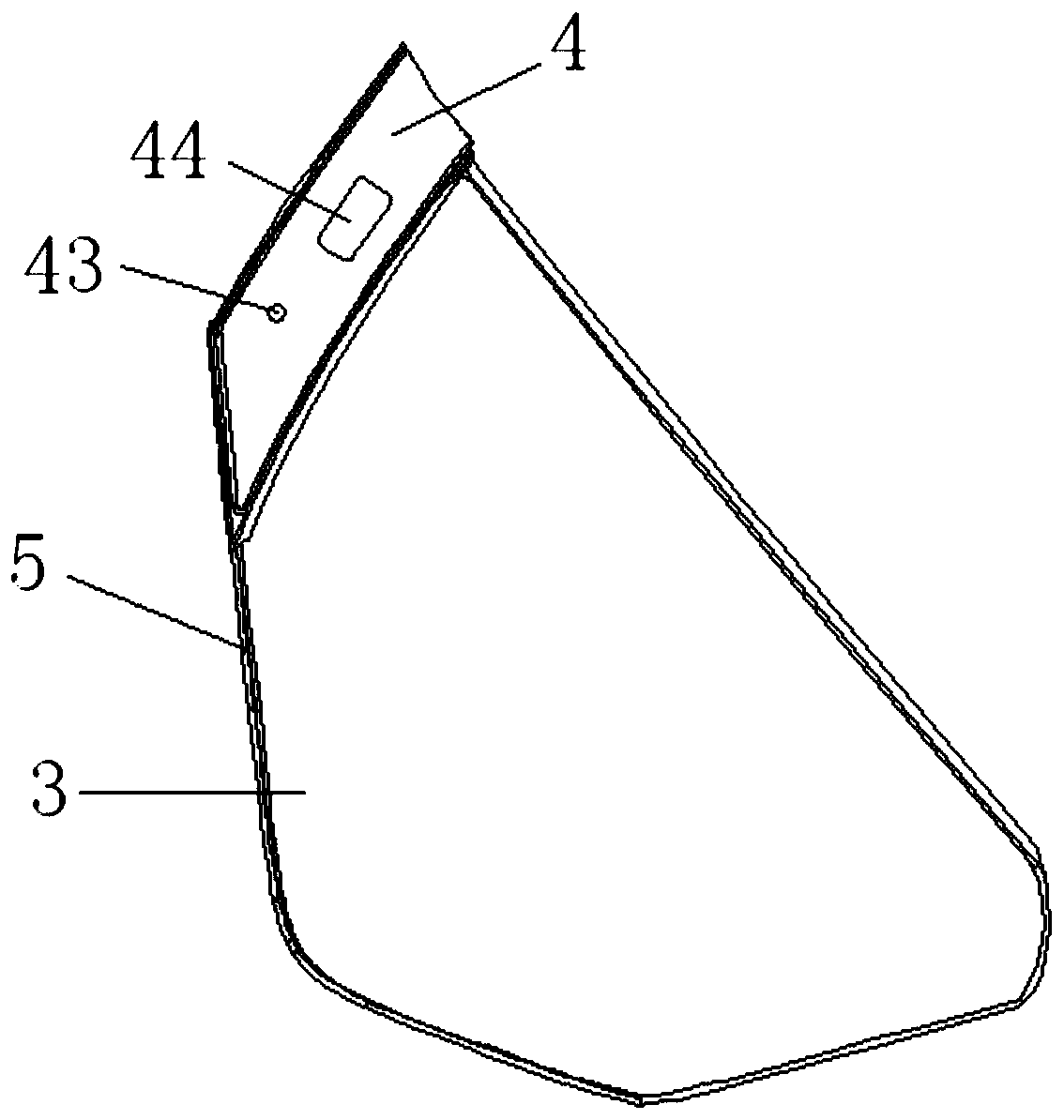 A glass edging assembly and its injection molding method