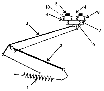 Single arm pantograph with ternary system structure