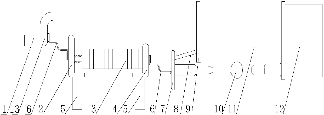 A connection structure between closing resistor and arc extinguishing chamber of sf6 circuit breaker