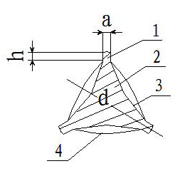 Equilateral triangle prismatic reinforcing bar section