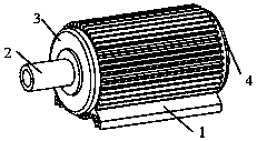 A device for assisting in acceleration and deceleration of a permanent magnet synchronous motor by using an adjustable wind channel