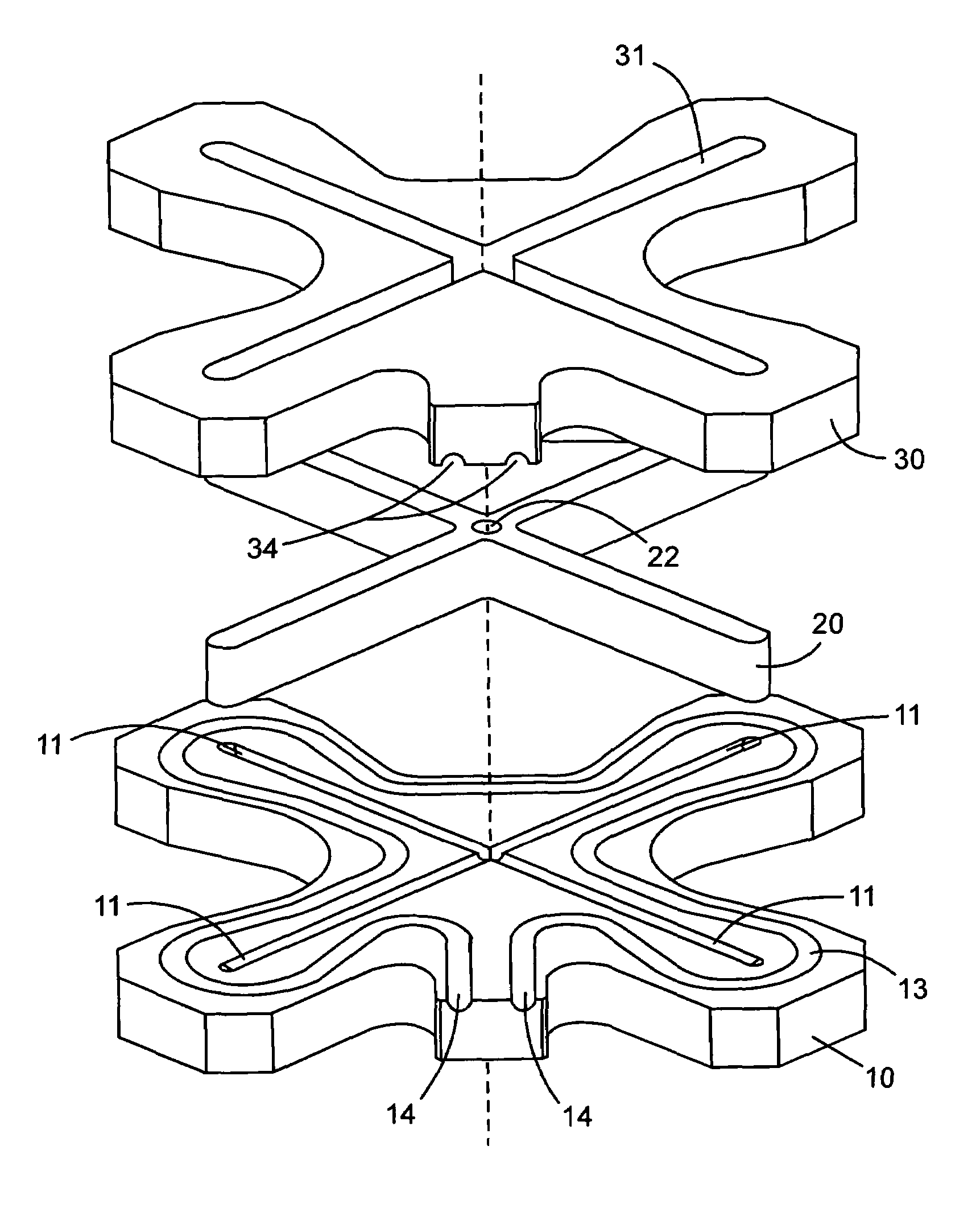 Three-piece molding manifold