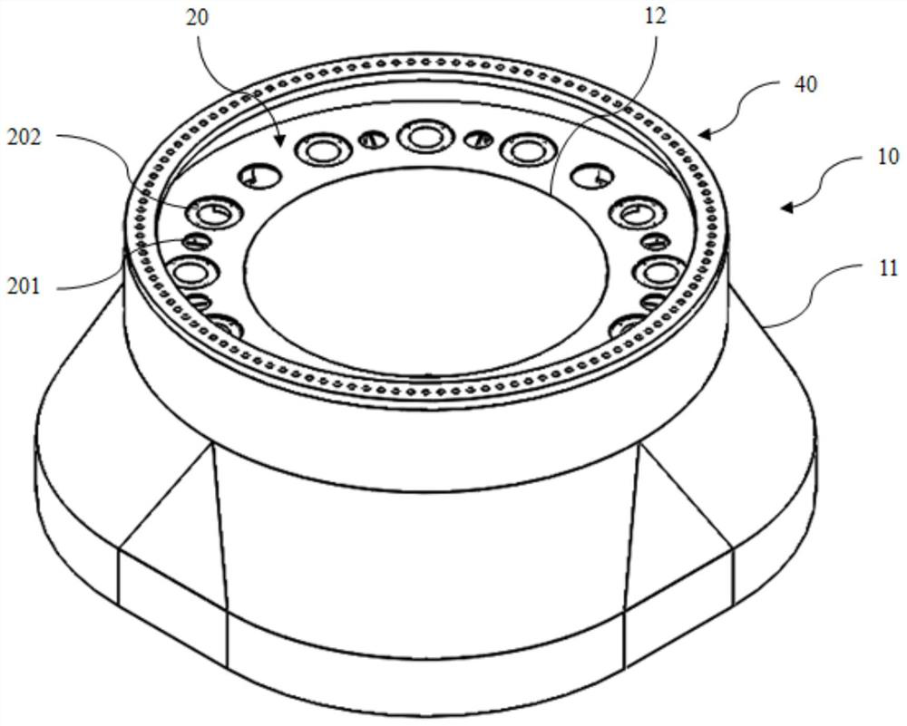 Steel-concrete composite structure switching section for wind power tower