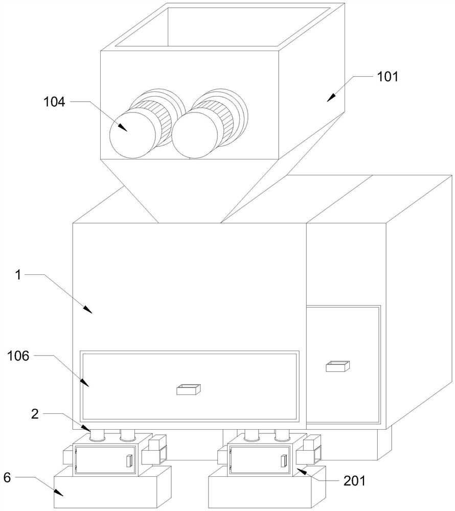 Environment-friendly feed processing device for fermentation production and preparation of mushroom residues