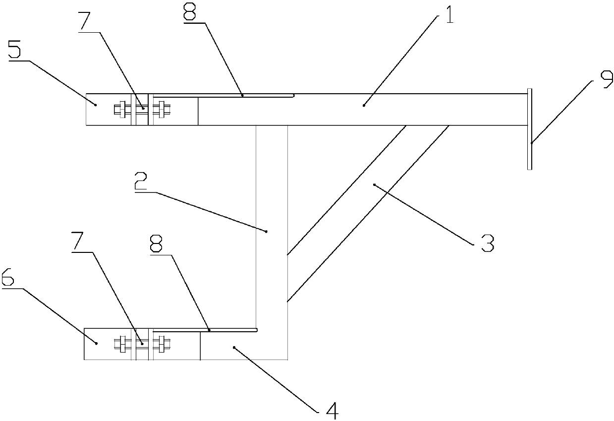 Device for hoisting equipment on overhead power line poles and its installation tools