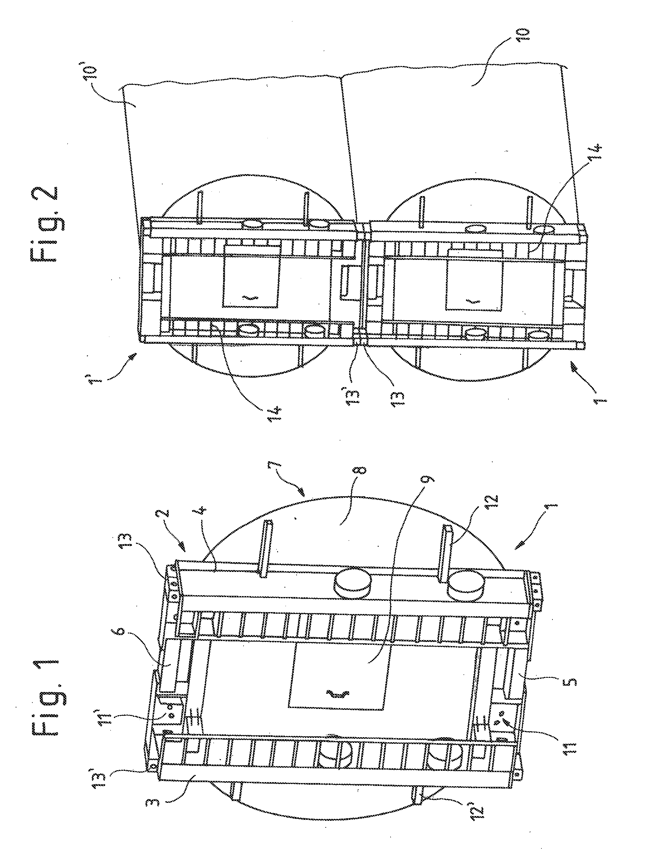 Method for handling tower sections of a tower and device for handling tower sections