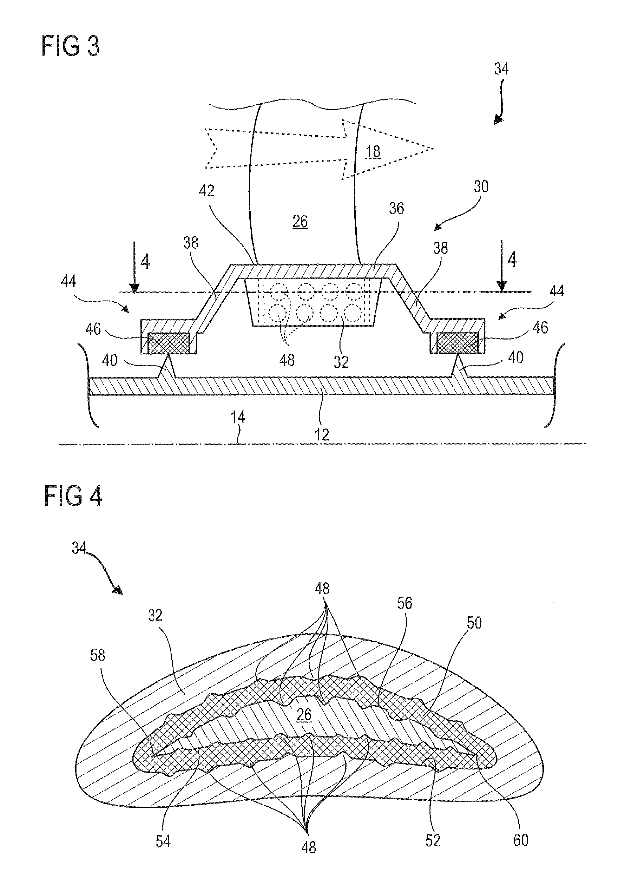 Blade and shroud with socket for a compressor of an axial turbomachine