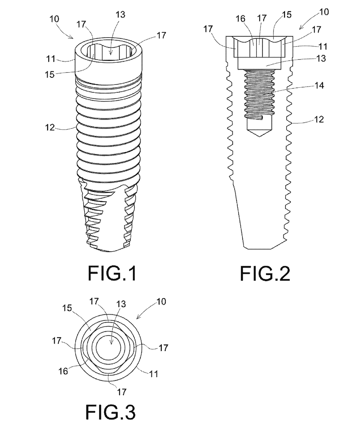 Set of a dental implant and prosthetic components, including a transepithelial sleeve with an Anti-rotational upper connection