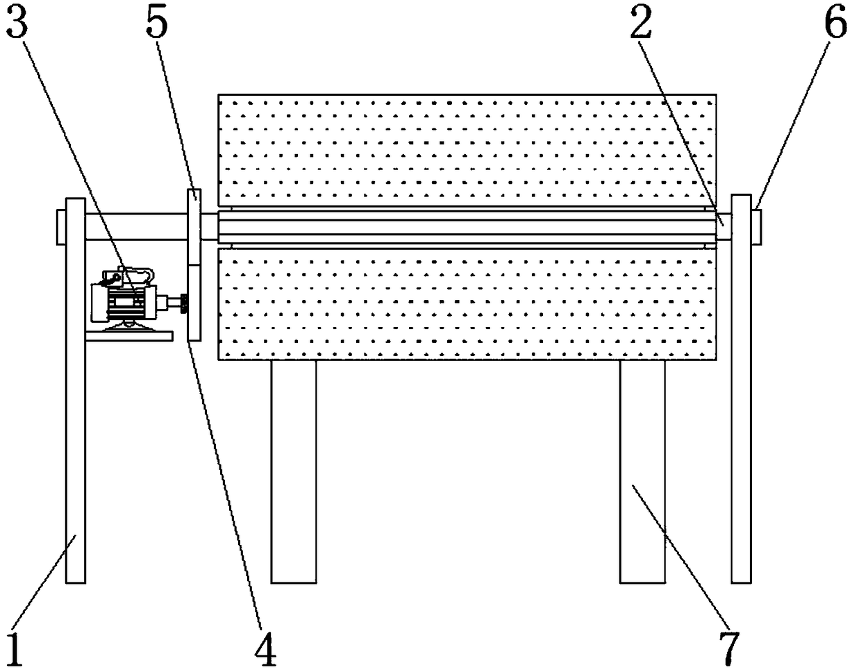 Distant plate turnover device for PVC floor production