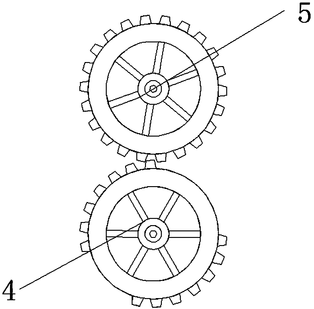 Distant plate turnover device for PVC floor production