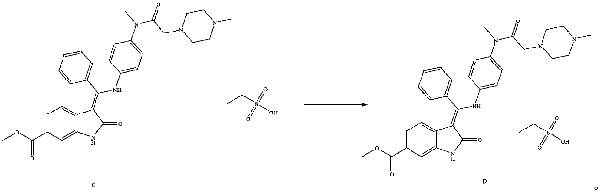Method for preparing Nintedanib ethylsulfonate
