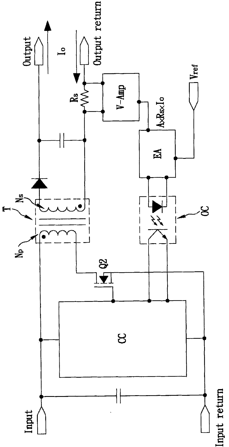 Constant-current circuit with characteristics of voltage compensation and zero potential switching