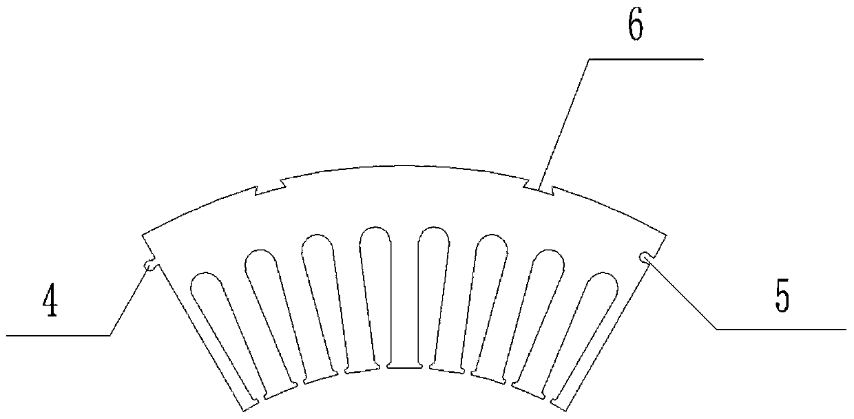 Equally-divided combined amorphous stator core and manufacturing method thereof