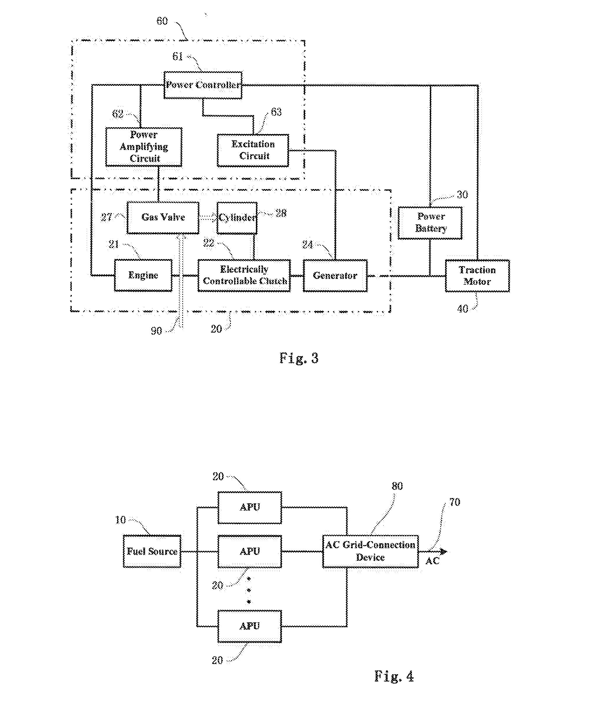 Power system of a series hybrid vehicle