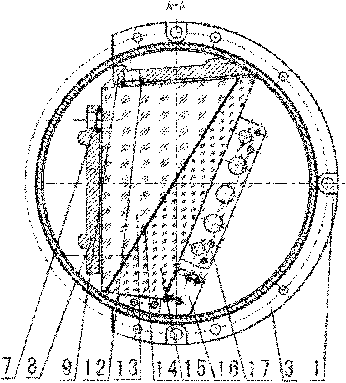 Support mechanism for multi-side cylindrical achromatic prism