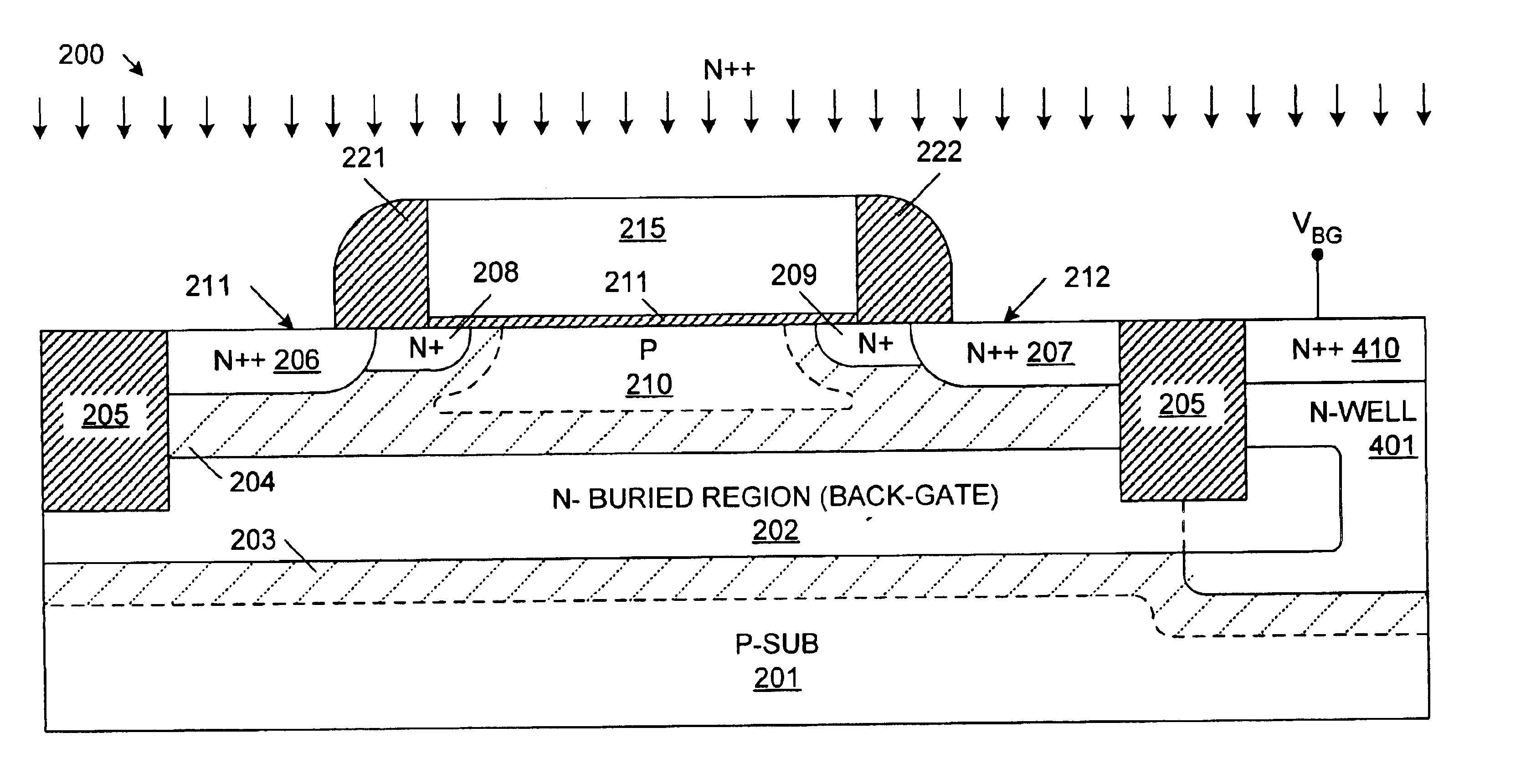 Method of fabricating a one transistor floating-body DRAM cell in bulk CMOS process with electrically isolated charge storage region