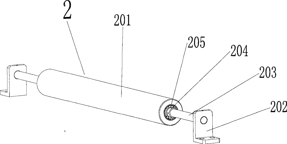 Coiled material conveying and tensioning device