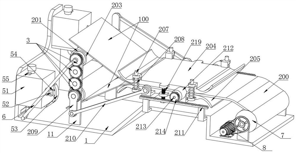 An environment-friendly carpet processing device