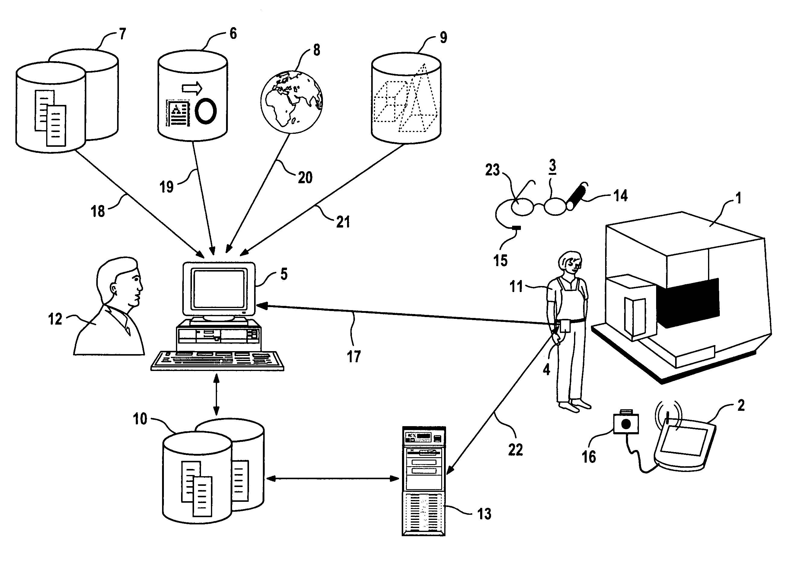 System and method for establishing a documentation of working processes for display in an augmented reality system in particular in a production assembly service or maintenance environment