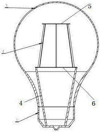 LED filament lamp with gas dissipation function and machining process of LED filament lamp