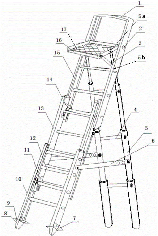 Outdoor operation ladder