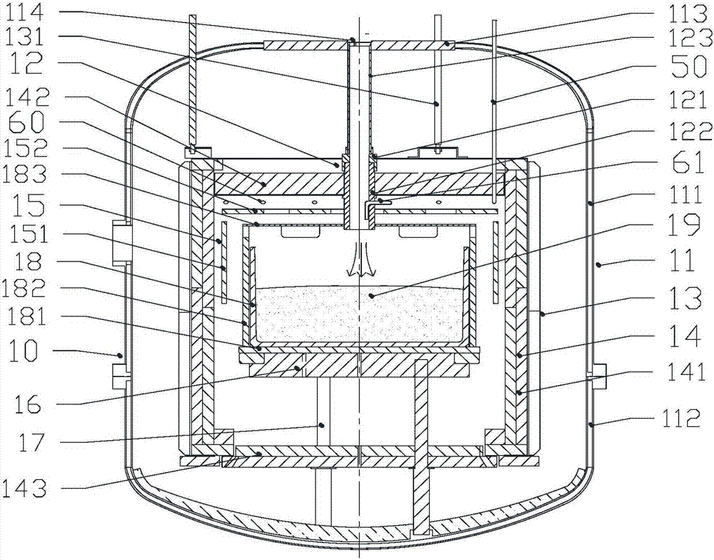 A polycrystalline ingot furnace with carrier gas heating device