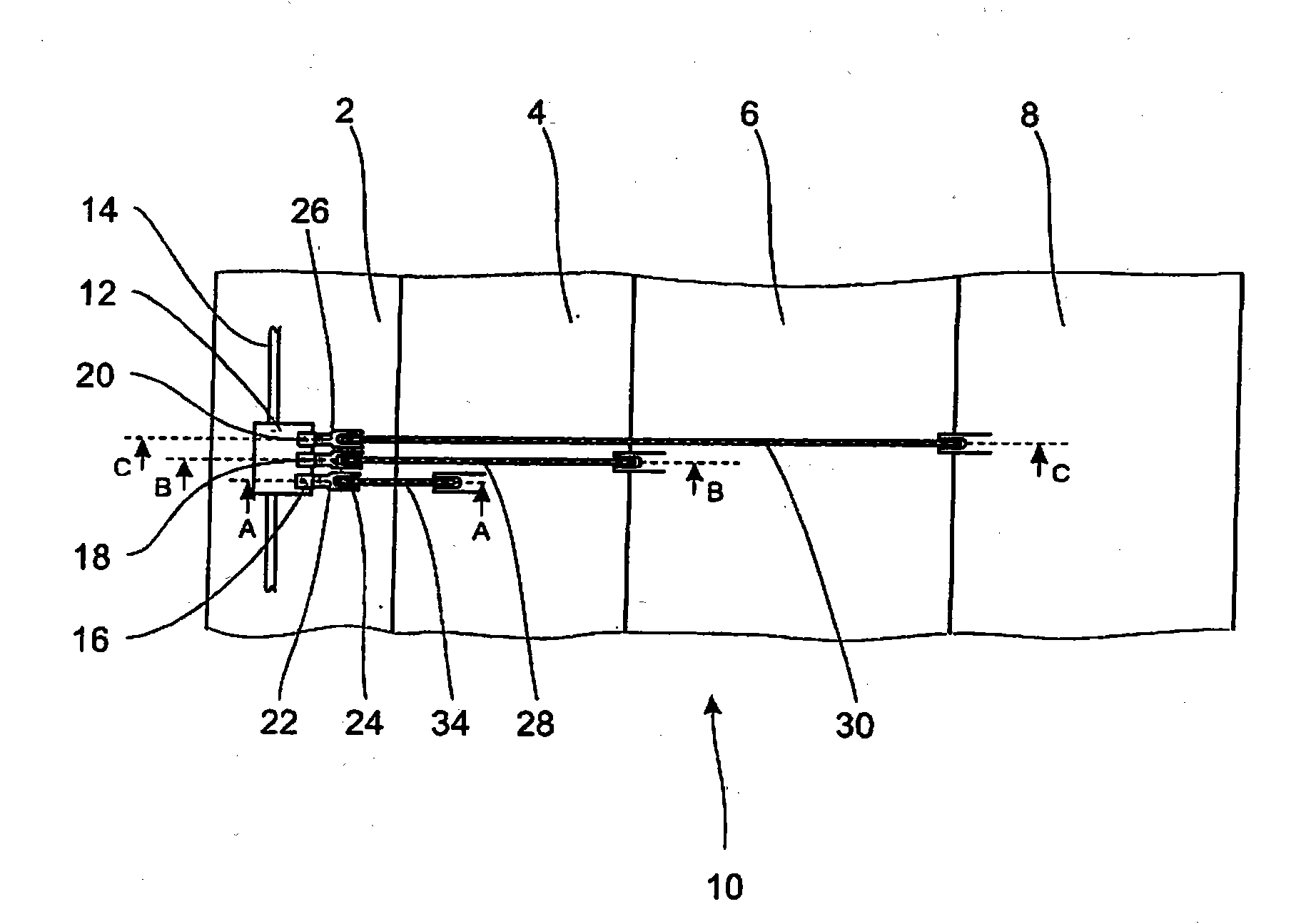 Landing flap mechanism driven by pinion gears