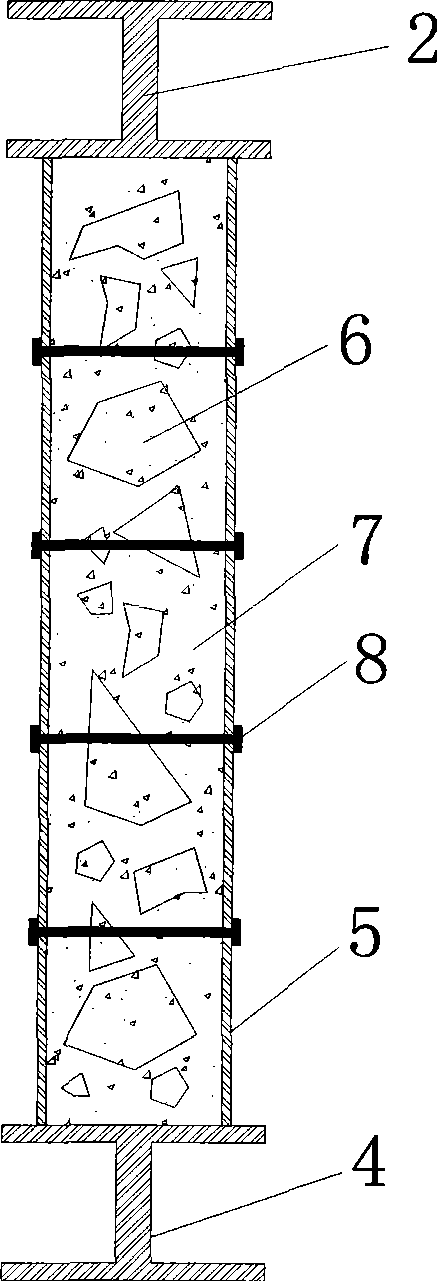 Steel sheet regeneration mixed wall and construction method thereof