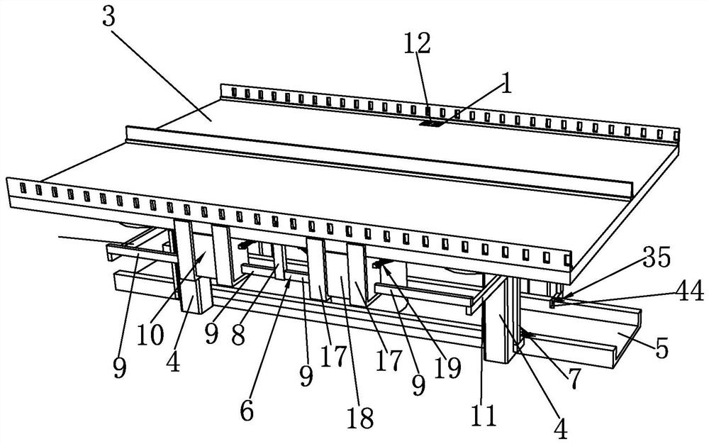 Rainwater collecting device for building bridge and construction method thereof