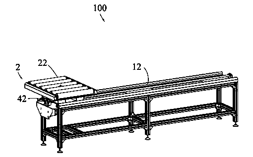 Conveying device on automated production line