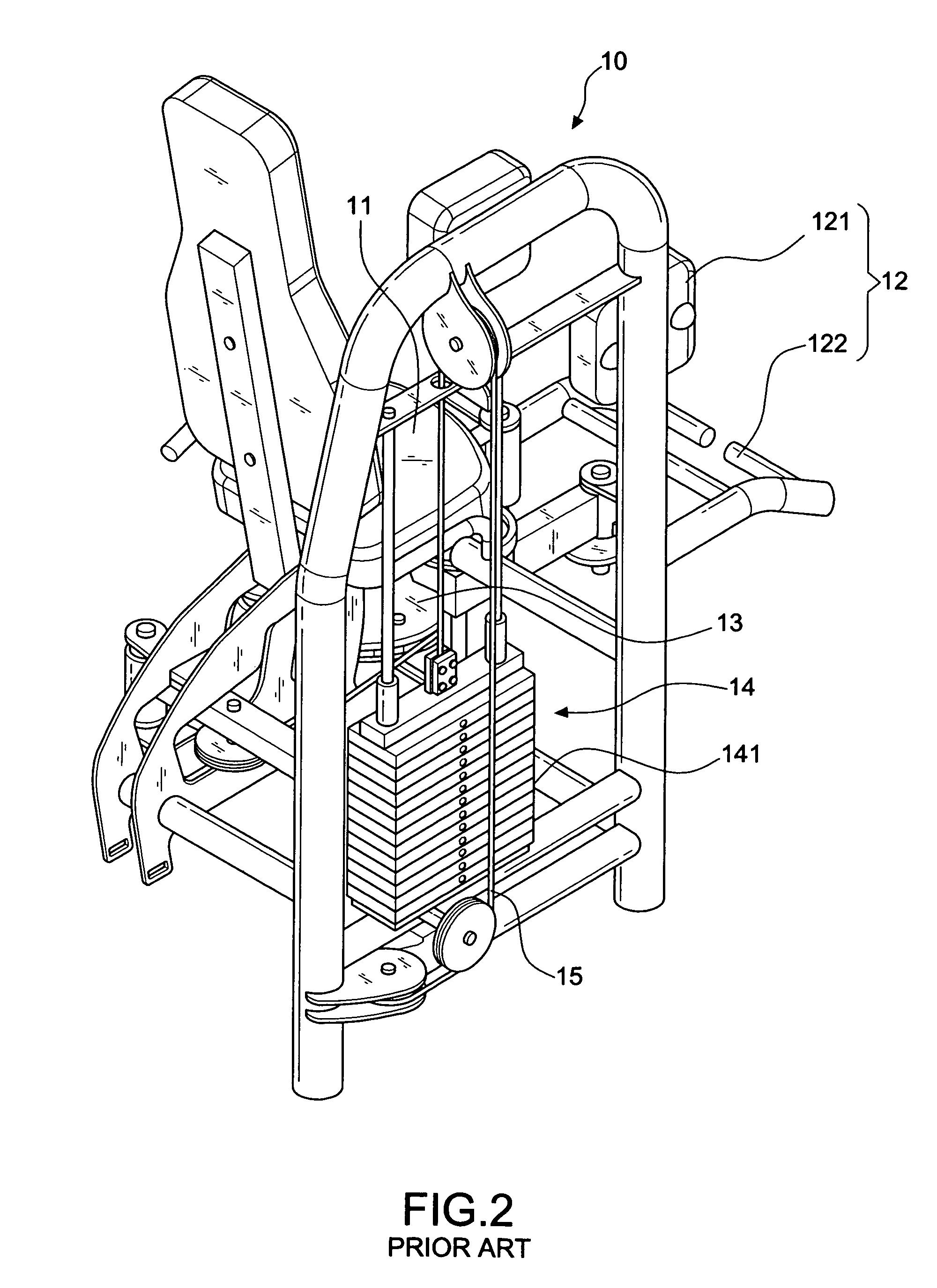 Loading device of leg extension machine