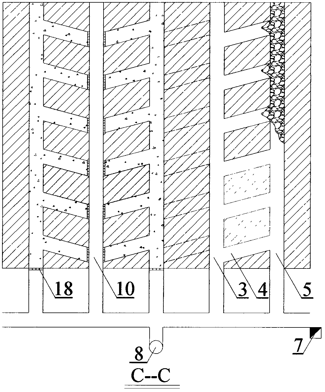 Boundary-controlled room column type sublevel open stoping subsequent stage filling mining method