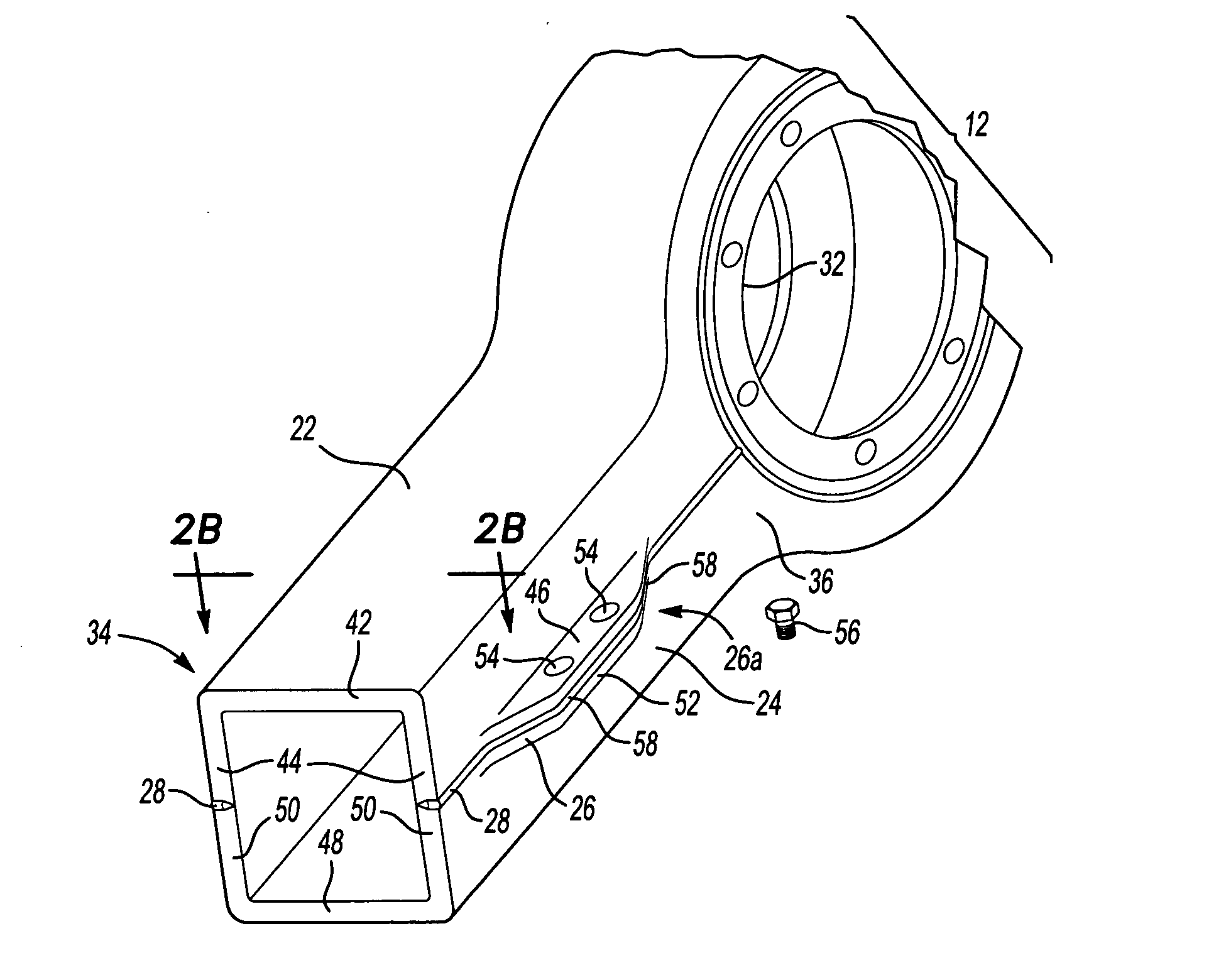 Axle housing with suspension flange