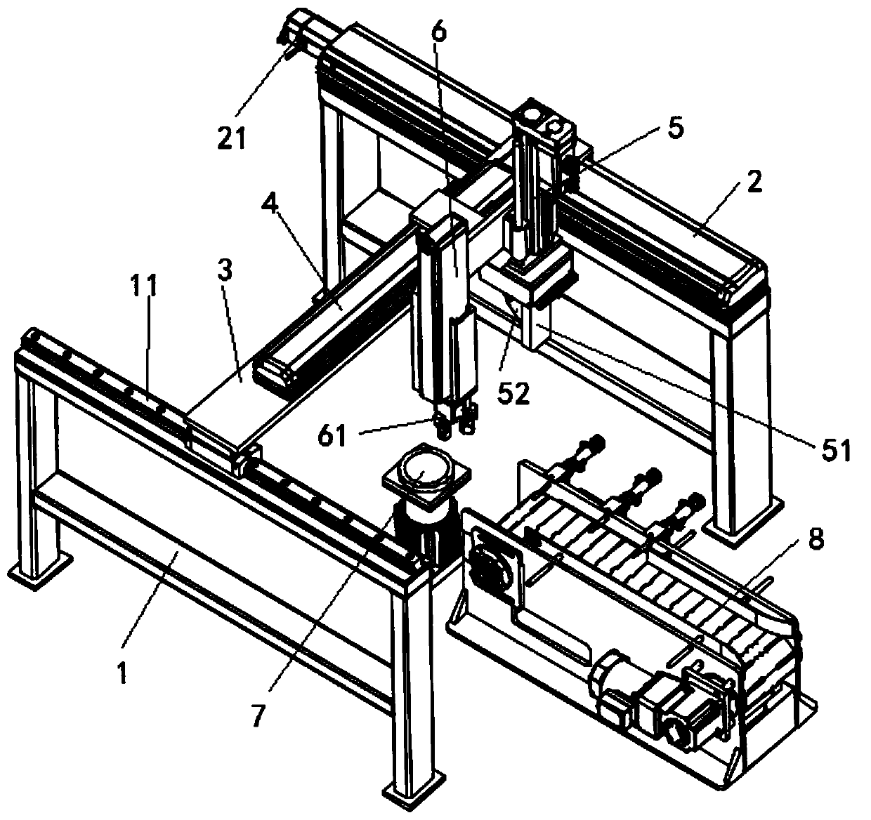 Aluminum foil and glass fiber cloth composite corrugated pipe forming machine and working method thereof