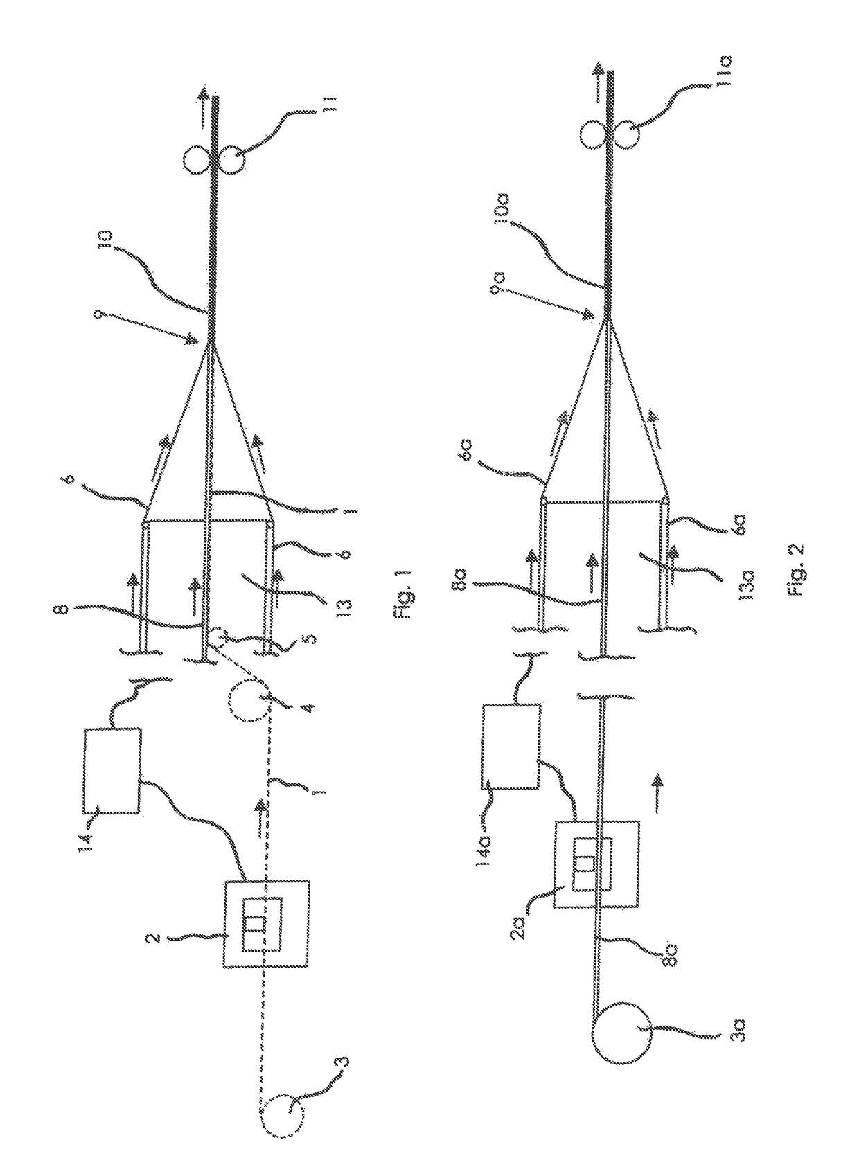 Method and device for producing a rope