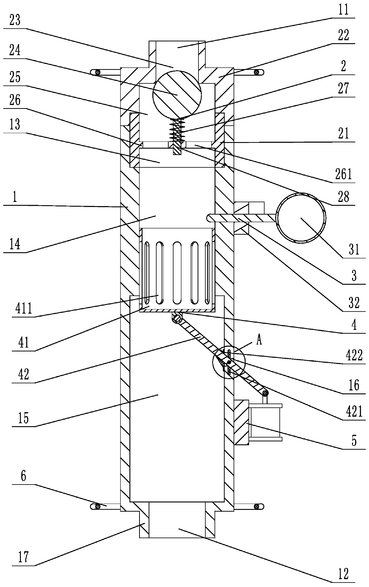 Full-automatic flow-rate-adjusting backflow-preventing cerebrospinal fluid drainage device