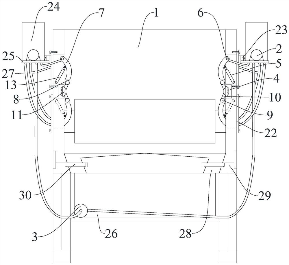 Section steel machining device with hidden adjusting mechanism