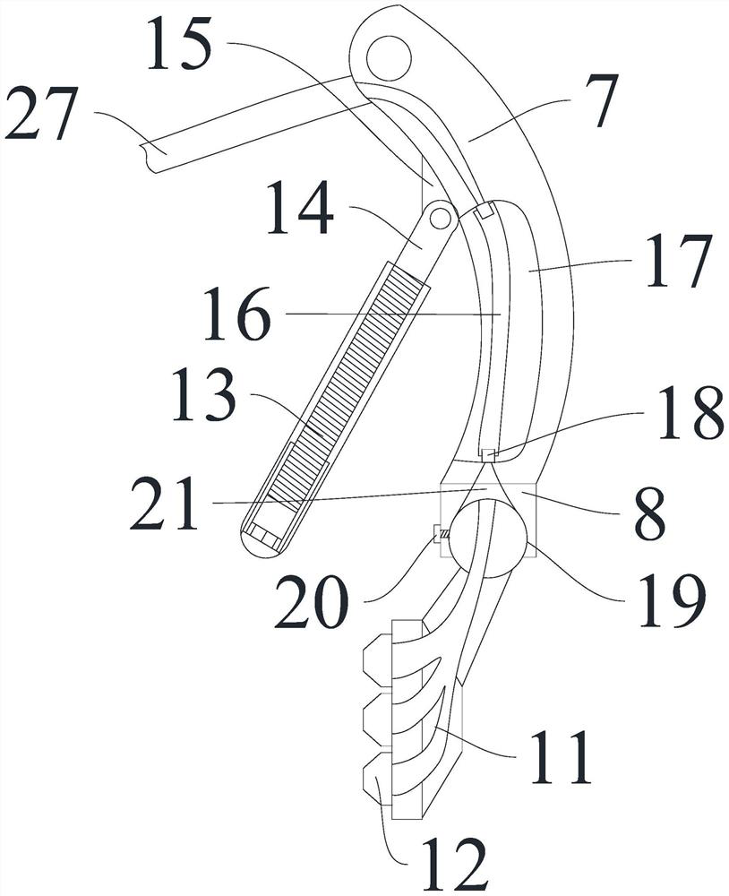 Section steel machining device with hidden adjusting mechanism