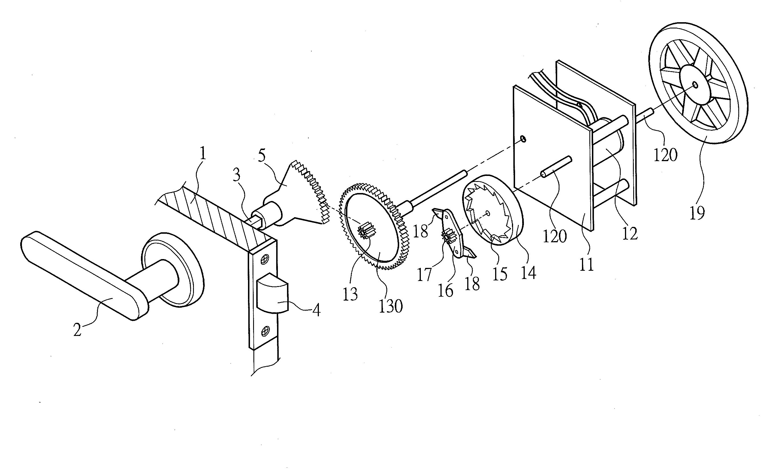Power supply device for door handle