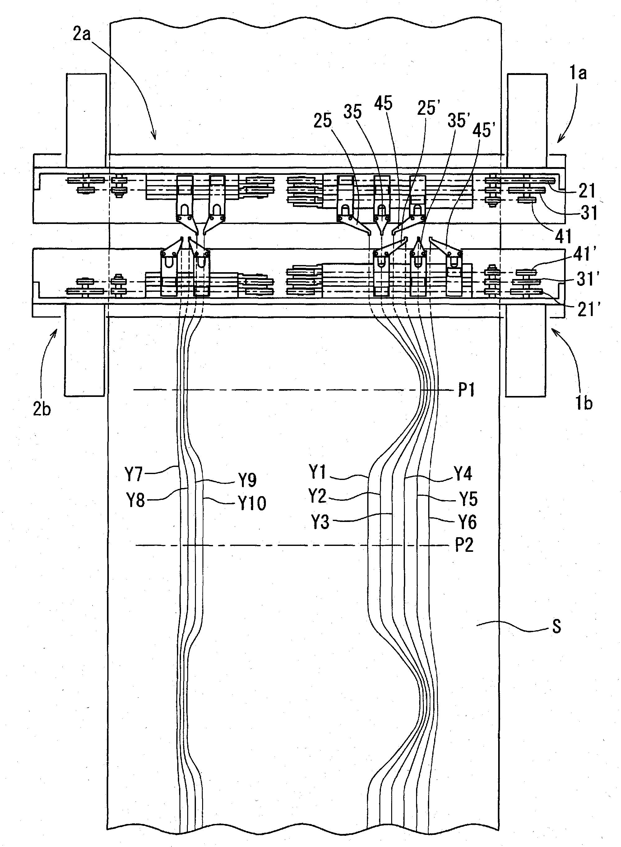 Elastic member guide device and method of manufacturing disposable wearing article