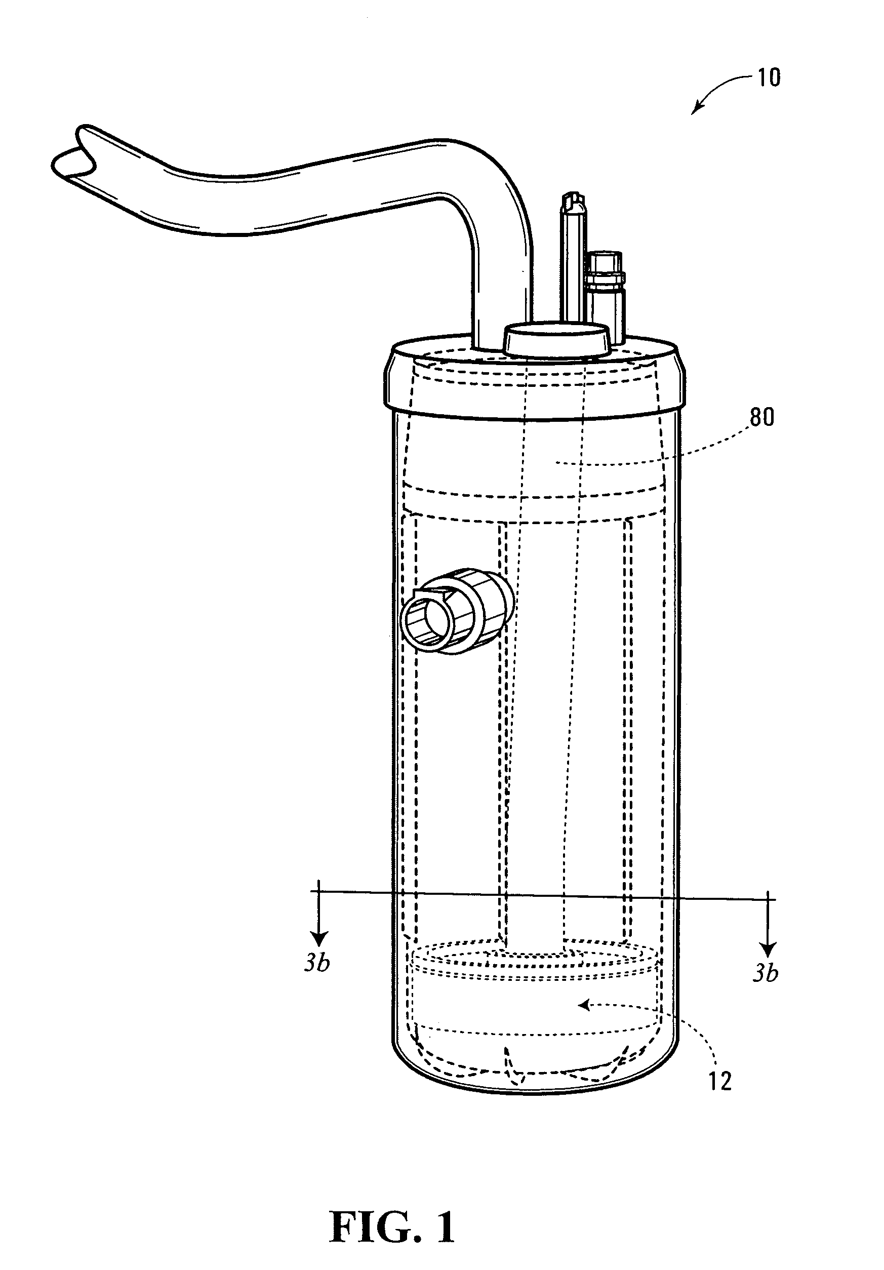 Desiccant cup with integral filter