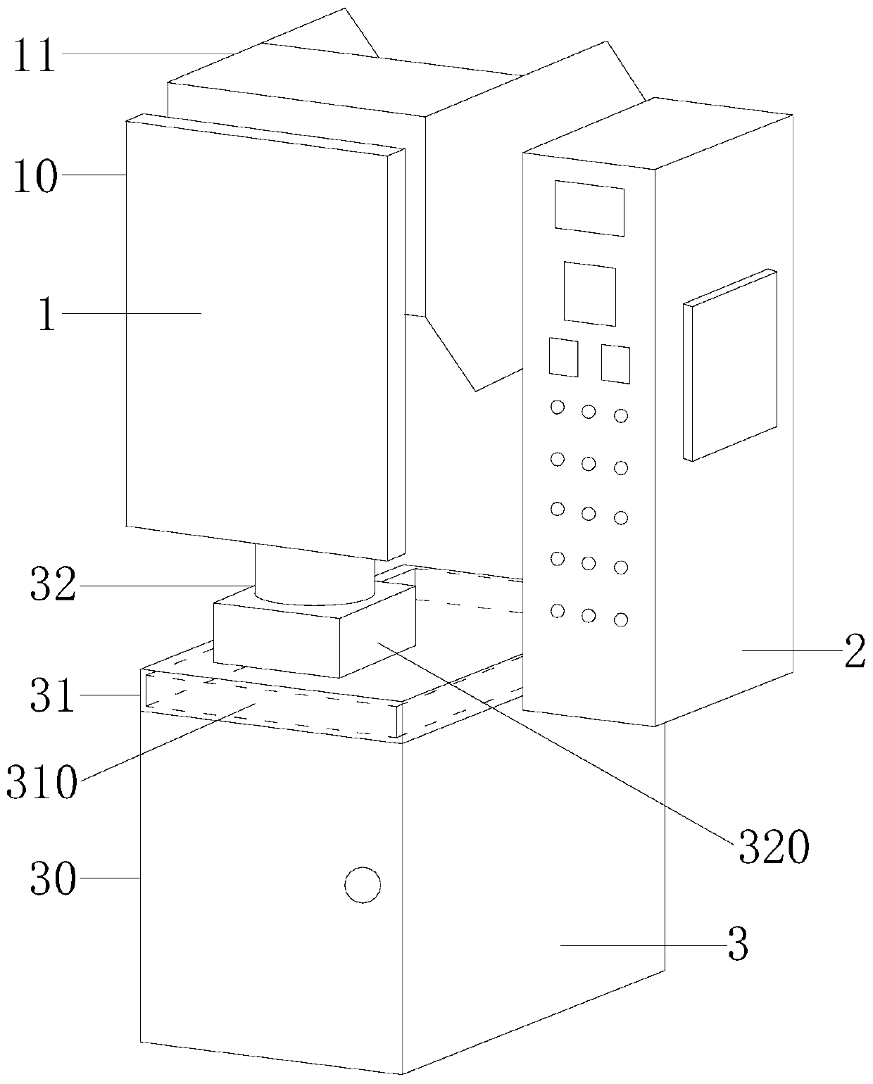 Automatic servo press-in device for deep calibrating of part fixing