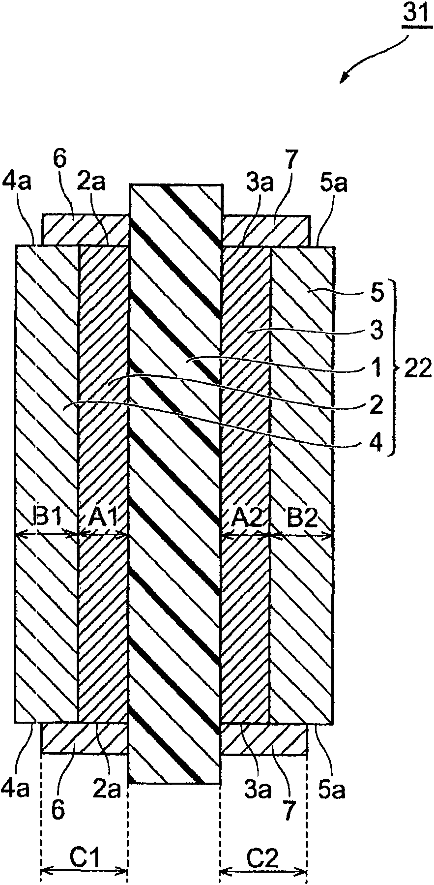 Assembly of membrane, electrode, gas diffusion layer and gasket, method for producing the same, and solid polymer fuel cell