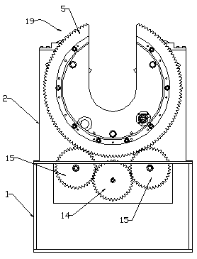 U-type clamping claw self-centering rotary device