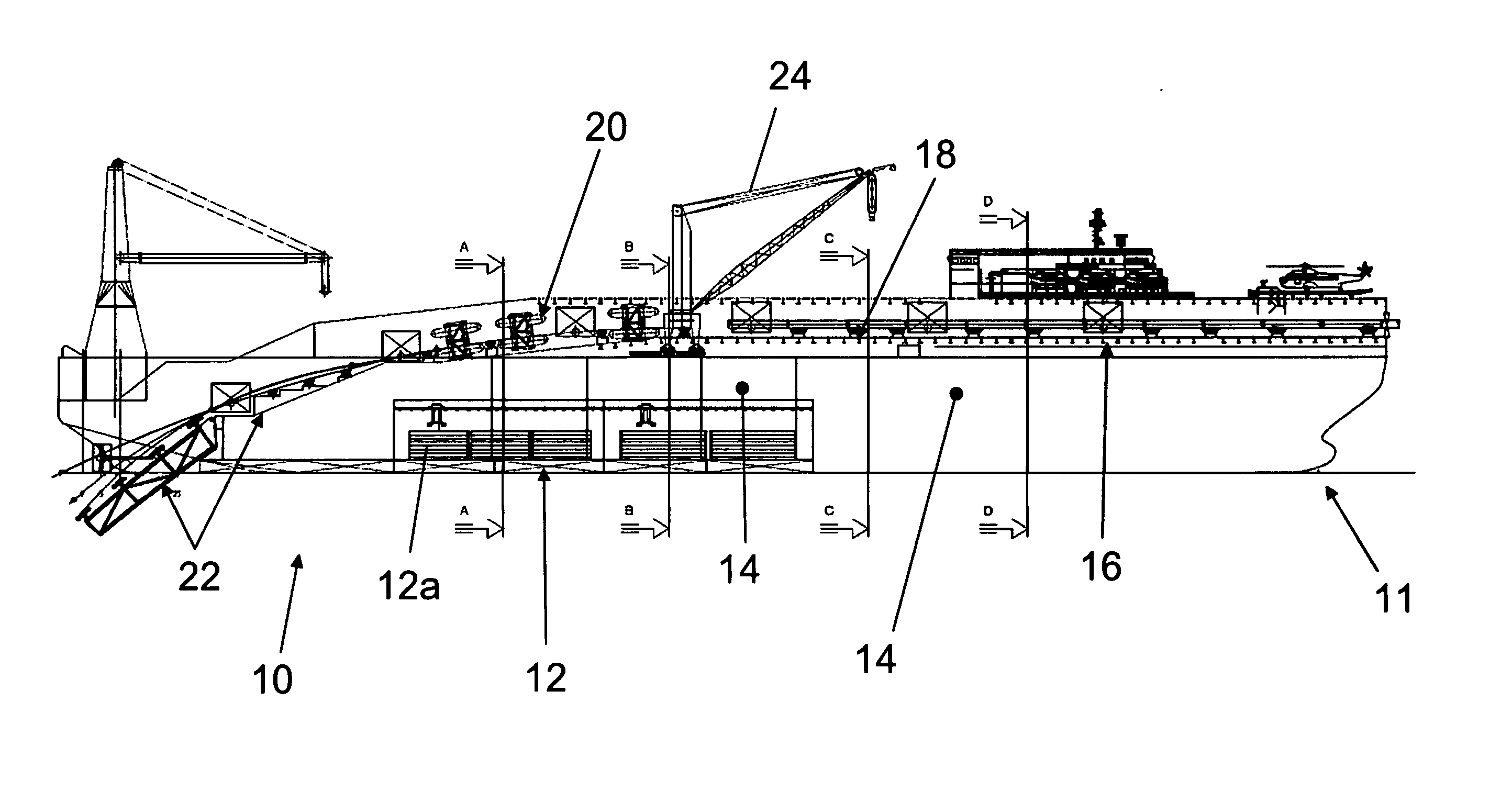 Prefabrication of pipe strings on board of pipe-laying vessels